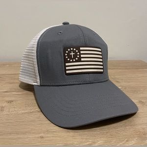 Our True God American Flag Religious Snapback Mesh Hat Cap Infinity Headwear Era